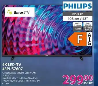 Selgros Philips 4k led-tv 43pus7607 Angebot