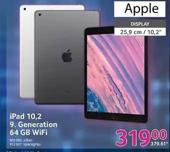 Selgros Apple ipad 10,2 9. generation 64 gb wifi Angebot