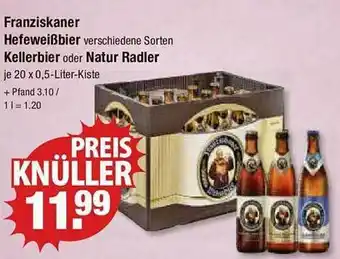 V Markt Franziskaner hefeweißbier, kellerbier oder natur radler Angebot