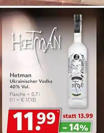 Getränkeland Hetman ukrainischer vodka Angebot