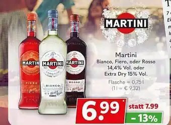 Getränkeland Martini bianco, fiero, oder rosso oder extra dry Angebot