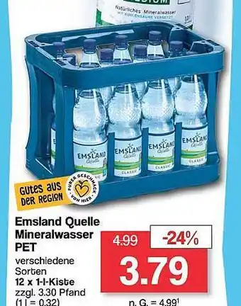 Famila Nord West Emsland quelle mineralwasser pet Angebot