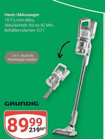 Globus Grundig hand- akkusauger Angebot