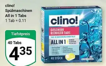 Globus Clino! spülmaschinen all in 1 tabs Angebot