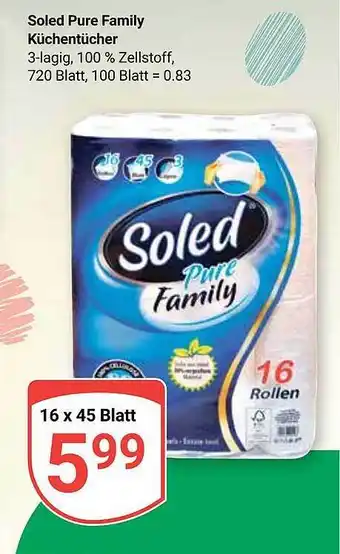 Globus Soled pure family küchentücher Angebot