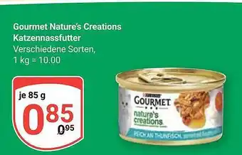 Globus Gourmet nature's creations katzennassfutter Angebot