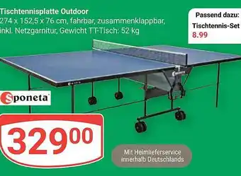 Globus Sponeta tischtennisplatte outdoor Angebot