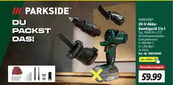 Lidl Parkside 20-v-akku-kombigerät 3in1 Angebot