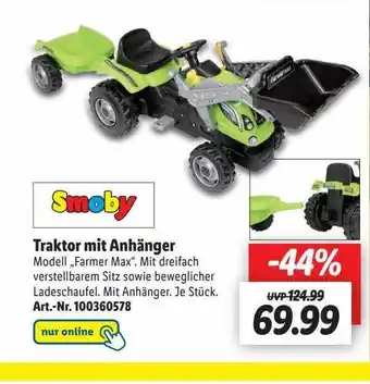 Lidl Smoby traktor mit anhänger Angebot