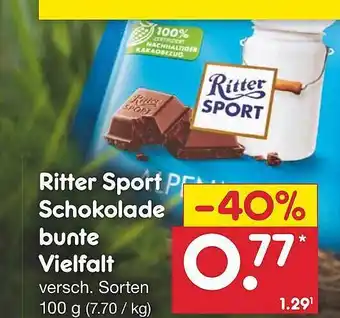 Netto Marken-Discount Ritter sport schokolade bunte vielfalt Angebot