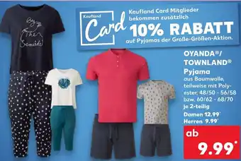 Kaufland Oyanda/Townland Pyjama Angebot