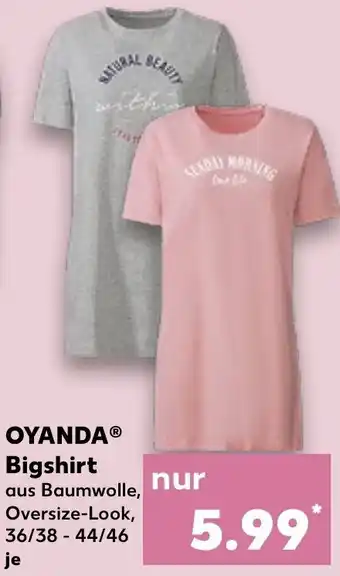 Kaufland Oyanda Bigshirt Angebot