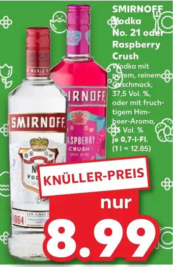 Kaufland Smirnoff Vodka No. 21 oder Raspberry Crush 0,7 L-Fl. Angebot