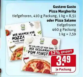 REWE Kaufpark Gustavo Gusto Pizza Margherita Oder Pizza Salame Angebot