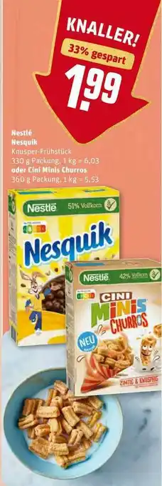 REWE Kaufpark Nestlé Nesquick Oder Cini Minis Churros Angebot