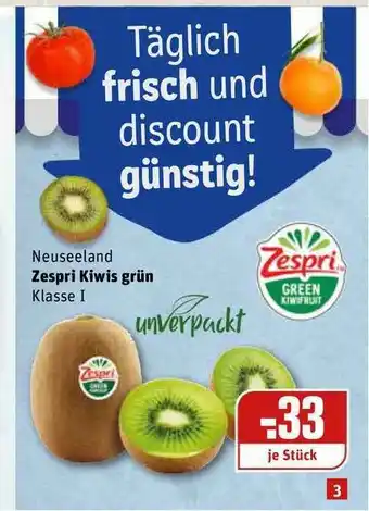 REWE Kaufpark Zespri Kiwis Grün Angebot