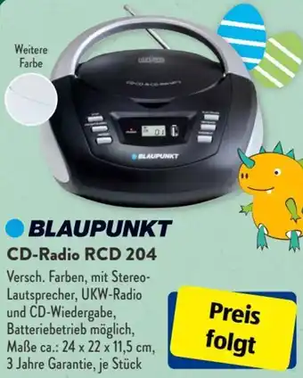 Aldi Süd Blaupunkt CD-Radio RCD 204 Angebot