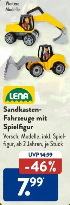 Aldi Süd Lena Sandkasten Fahrzeuge mit Spielfigur Angebot