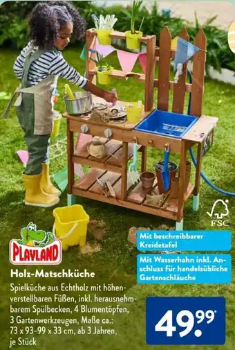 Aldi Süd Playland Holz Matschküche Angebot