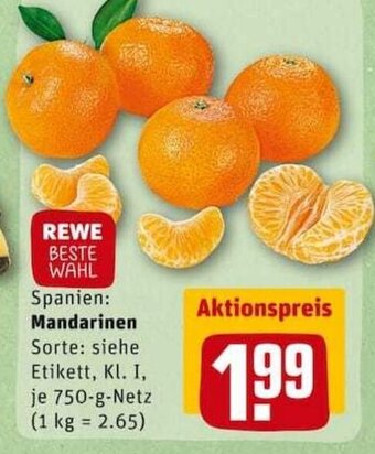 REWE City Mandarinen 750g Angebot