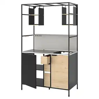 IKEA Äspinge kochnische schwarz/esche Angebot