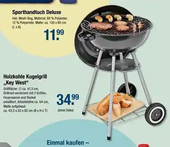 V Markt Holzkohle Kugelgrill Key West Angebot