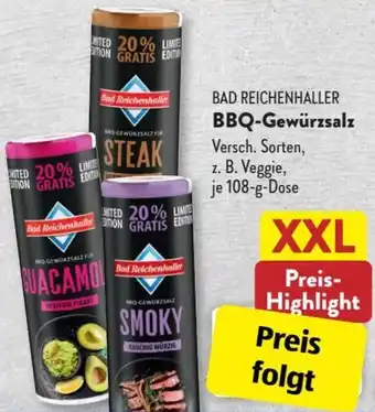 Aldi Süd Bad Reichenhaller BBQ Gewürzsalz 108 g Dose Angebot