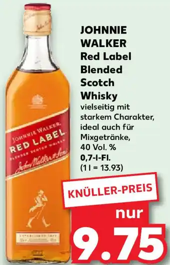 Kaufland Johnnie Walker Red Label Blended Scotch Whisky 0,7 L-Fl. Angebot