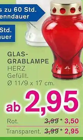 KODi Glas-grablampe herz Angebot