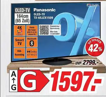 Expert Panasonic oled-tv tx-65jzx1509 Angebot