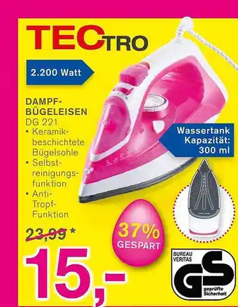 KODi Tectro dampfbügeleisen dg221 Angebot