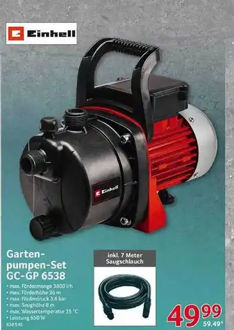 Selgros Einhell gartenpumpen-set gc-gp 6538 Angebot