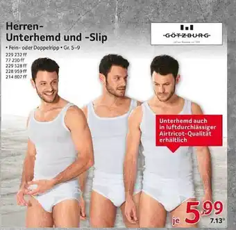 Selgros Götzburg herren-unterhemd und -slip Angebot