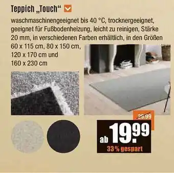 V Baumarkt Teppich „touch“ Angebot