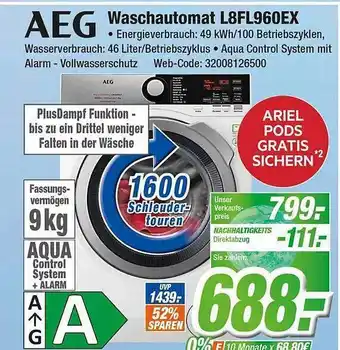 Expert Klein Aeg waschautomat l8fl960ex Angebot