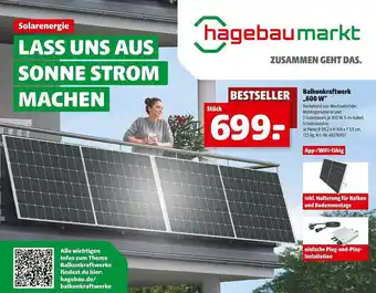 Hagebau Balkonkraftwerk „600 w“ Angebot