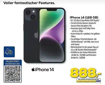 Euronics Berlet Apple iphone 14 128gb Angebot
