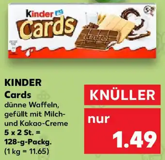 Kaufland Kinder Cards 128 g Packg. Angebot