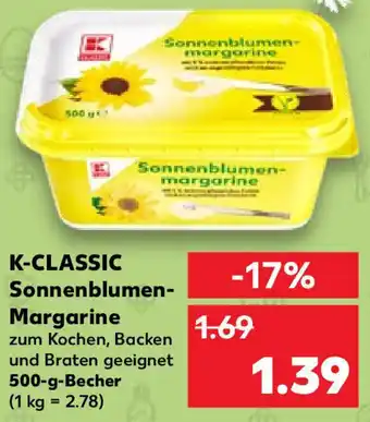 Kaufland K-Classic Sonnenblumen Margarine 500 g Becher Angebot