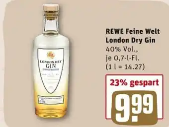 REWE City Rewe Feine Welt London Dry Gin 0,7L Angebot