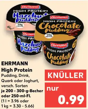 Kaufland Ehrmann High Protein 200-300 g Becher oder 250 ml Fl. Angebot