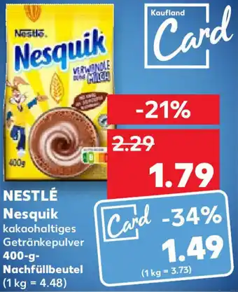 Kaufland Nestlé Nesquik 400 g Nachfüllbeutel Angebot