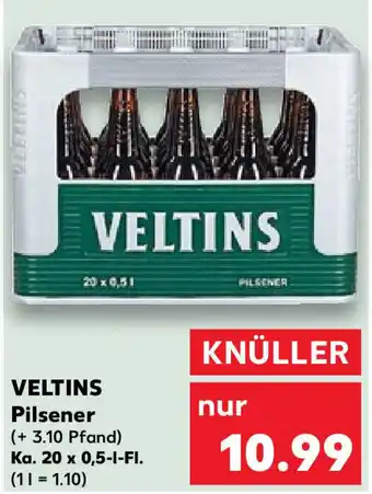 Kaufland Veltins Pilsener Ka. 20x0,5 L-Fl. Angebot
