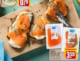 REWE City Stührk Räucher oder Gravad Lachs 100g Angebot