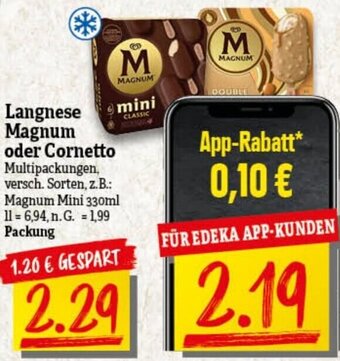 nah & gut Langnese Magnum oder Cornetto Angebot