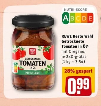 REWE City Rewe Beste Wahl Getrocknete Tomaten in öl 280g Angebot