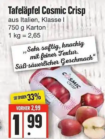 Edeka Frischemarkt Tafeläpfel cosmic crisp Angebot