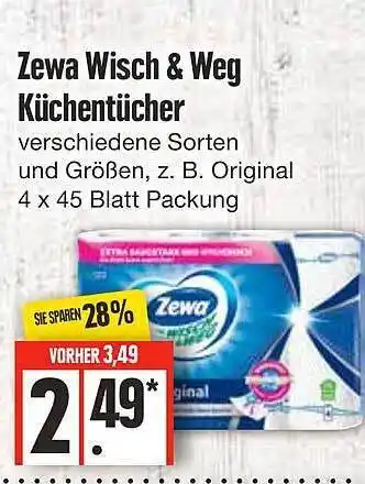 Edeka Frischemarkt Zewa wisch & weg küchentücher Angebot