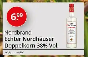 Sagasser Nordbrand echter nordhäuser doppelkorn 38% Angebot