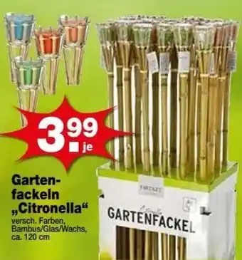 Krümet Sonderposten Citronella Gartenfackeln ca. 120 cm Angebot